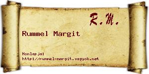 Rummel Margit névjegykártya